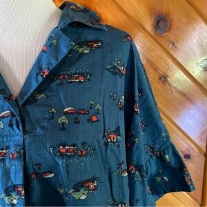 Duluth Blouse Camping Camper printmaker Top xl Retro adventure Shirt
